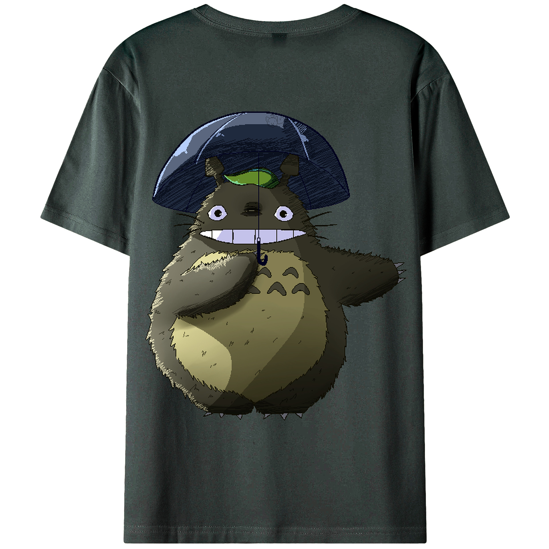 （画像用） となりのトトロ 草壁メイ 草壁サツキ My Neighbor Totoro Satsuki Kusakabe Mei Kusakabe 綿100％ メンズ半袖Tシャツ（バックプリント） 通気性